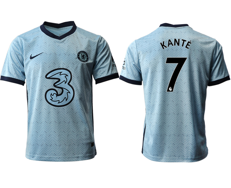 Men 2020-2021 club Chelsea away aaa version #7 Light blue Soccer Jerseys